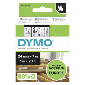 Kleepkirjalint DYMO D1 24mm, must/valge