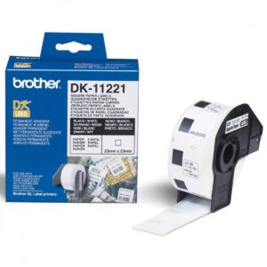 Paberetikettide rull BROTHER DK11221 23x23mm, valge