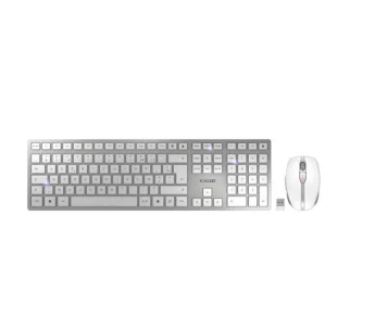 Klaviatuur Cherry DW 9100 SLIM RF juhtmevaba + Bluetooth AZERTY prantsuse hõbedane