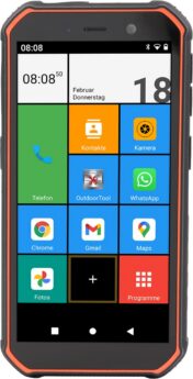 Nutitelefon Olympia Trek 3/32 GB, must/oranž