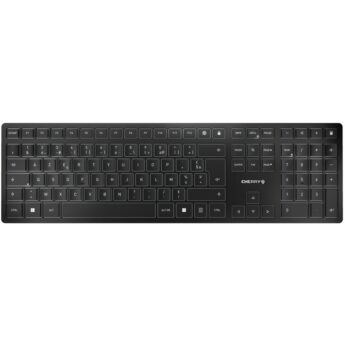 Klaviatuur CHERRY KW 9100 SLIM traadita RF + Bluetooth AZERTY Prantsuse Black