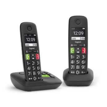 Lauatelefon Gigaset E290A Duo juhtmevaba suurte nuppudega telefon koos kõnede