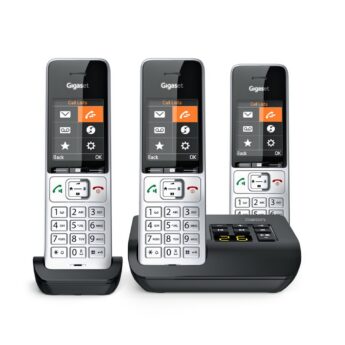 Lauatelefon Gigaset Comfort 500A trio telefon must ja hõbedane