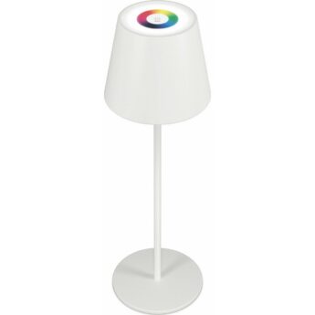 Laualamp Realpower LED-RGB laualamp reguleeritava heledusega akuga, white